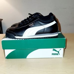 Roma Basic PS Black/White/Silver Toddler/Preschool Size 1C US 32 EUR 13 UK